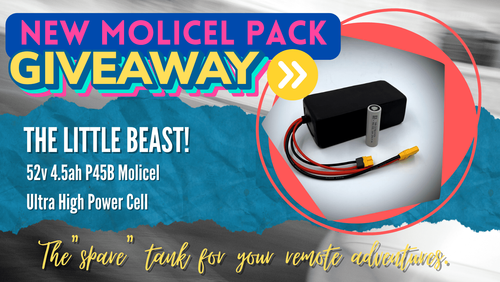 A banner with the text " molicel pack giveaway ".