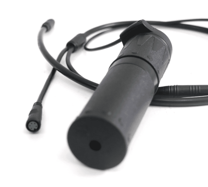 A black tube with a black cord on it